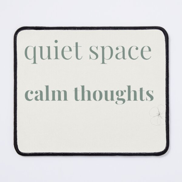 Item preview, Quiet Space Calm Thoughts – Minimal Botanical Quote designed and sold by ZEYCAT.