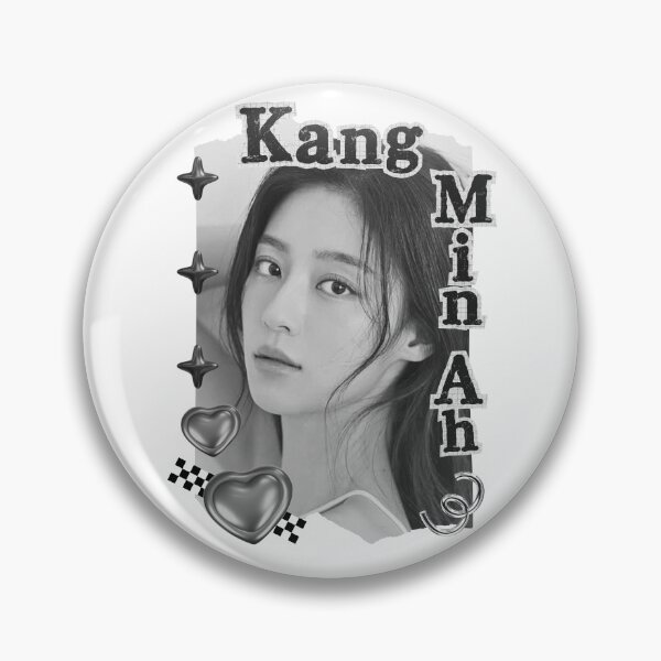 Item preview, Kang Min-ah Korean actress South Korean celebrity K-drama star Korean film n Black and White Collage Digital Art Portrait designed and sold by AJUNICE STUDIO.