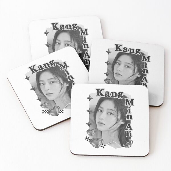 Item preview, Kang Min-ah Korean actress South Korean celebrity K-drama star Korean film n Black and White Collage Digital Art Portrait designed and sold by AJUNICE STUDIO.