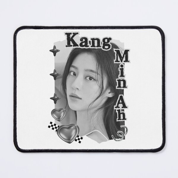 Item preview, Kang Min-ah Korean actress South Korean celebrity K-drama star Korean film n Black and White Collage Digital Art Portrait designed and sold by AJUNICE STUDIO.