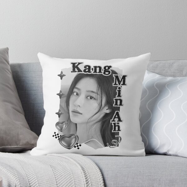 Item preview, Kang Min-ah Korean actress South Korean celebrity K-drama star Korean film n Black and White Collage Digital Art Portrait designed and sold by AJUNICE STUDIO.