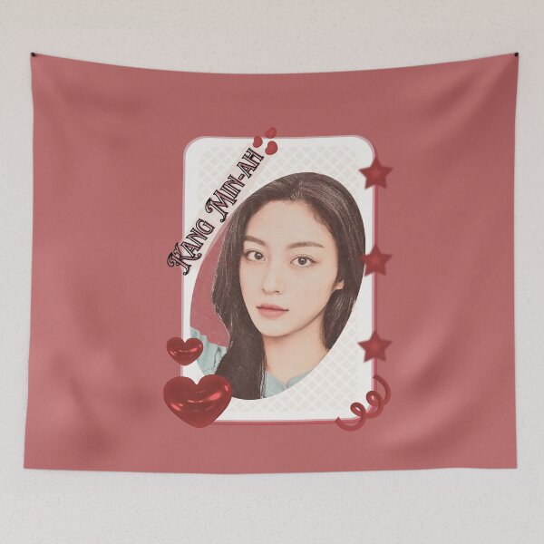 Item preview, Kang Min-ah Korean actress South Korean celebrity K-drama star Korean film  illustration Red Aesthetic Collage Design designed and sold by AJUNICE STUDIO.