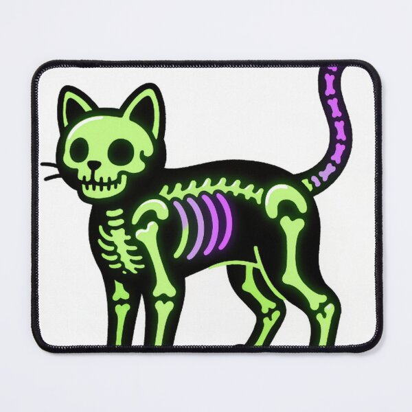 Item preview, Bright Neon Cat Skeleton Graphic Art designed and sold by Wonderful Designs.