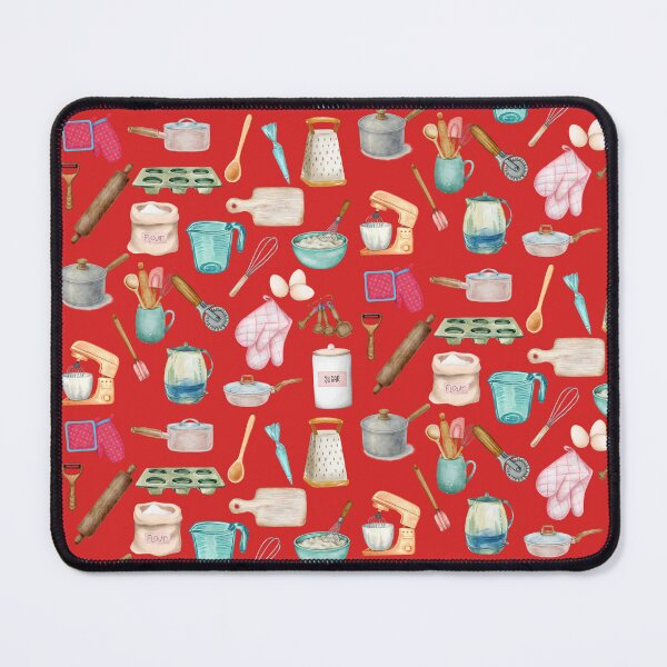 Item preview, Watercolor Baking Tools & Kitchen Utensils Clipart | Cozy Cooking Illustration Set - RED designed and sold by PAPIRO SIGLO XXI.