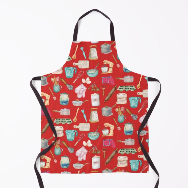 Item preview, Watercolor Baking Tools & Kitchen Utensils Clipart | Cozy Cooking Illustration Set - RED designed and sold by PAPIRO SIGLO XXI.