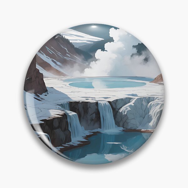 Item preview, Peaceful Hot Spring in the Mountains designed and sold by HorizonHues.