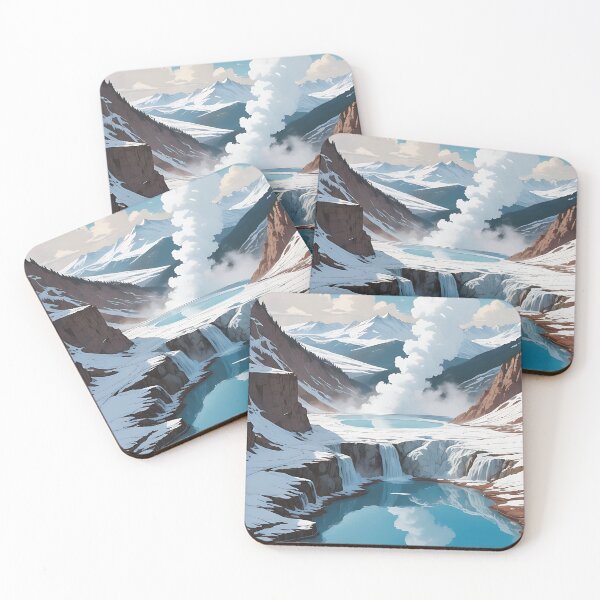 Item preview, Peaceful Hot Spring in the Mountains designed and sold by HorizonHues.