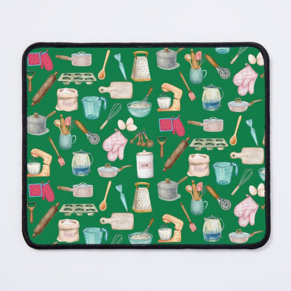 Item preview, Watercolor Baking Tools & Kitchen Utensils Clipart | Cozy Cooking Illustration Set - GREEN designed and sold by PAPIRO SIGLO XXI.