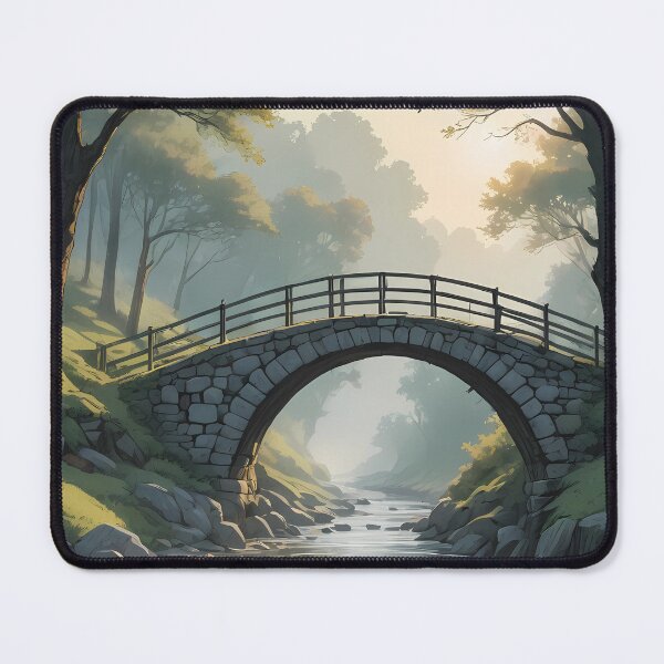 Item preview, Fog Curling Over the River Bridge designed and sold by HorizonHues.