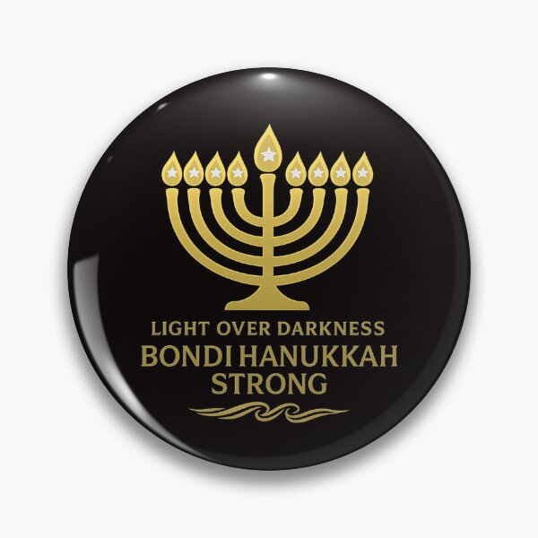 Item preview, Bondi Beach Hanukkah - Light Over Darkness Menorah Surf Art designed and sold by Jerusalem Shuk.