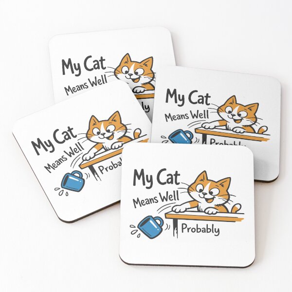 Item preview, My Cat Means Well (Probably) designed and sold by SnappyPNG.