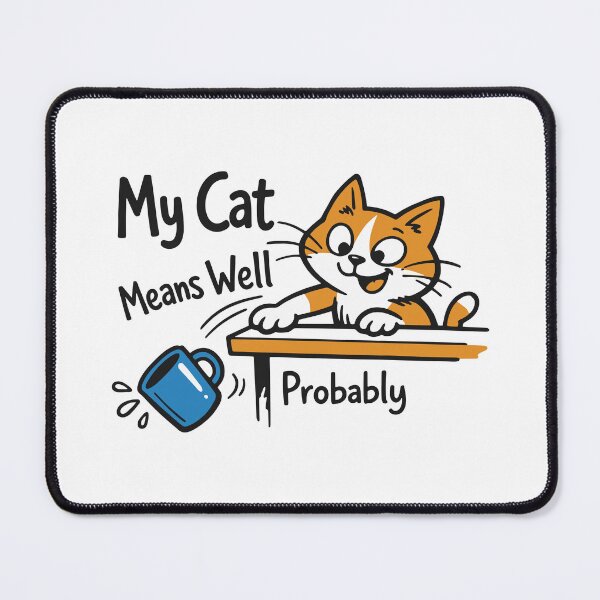 Item preview, My Cat Means Well (Probably) designed and sold by SnappyPNG.
