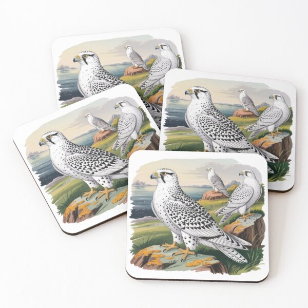 Item preview, Gyrfalcon Trio – Antique Bird Art in 19th‑Century Style designed and sold by PARNAZ2021.