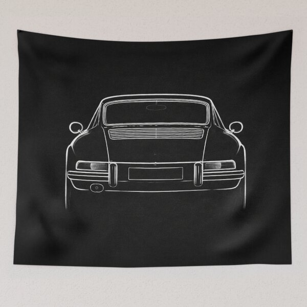 Item preview, Porsche 911 Inspired Minimalist Silhouette Abstract Line Art  designed and sold by Geo.