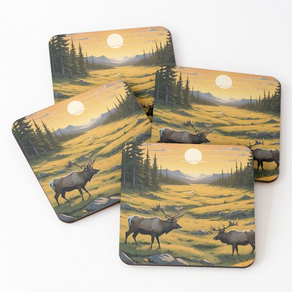 Item preview, Caribou Wandering Under Sunlight designed and sold by HorizonHues.