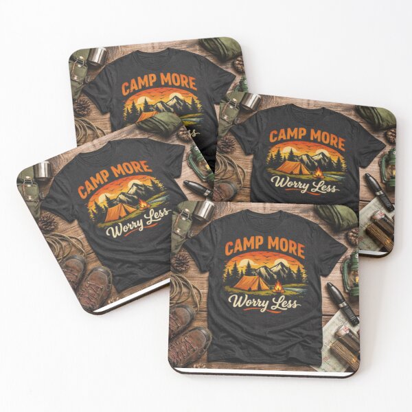 Item preview, Camp More Worry Less designed and sold by tshirtprintbar.