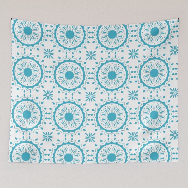 Item preview, Light Blue Tiles Pattern designed and sold by Green Crayon Art.