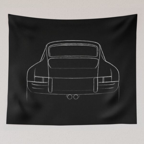 Item preview, Porsche 993 Carrera Inspired Minimalist Silhouette Abstract Line Art  designed and sold by Geo.