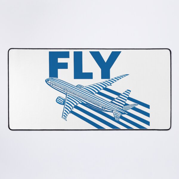 Item preview, Fly logo featuring airplane and striped background designed and sold by Rue Market.