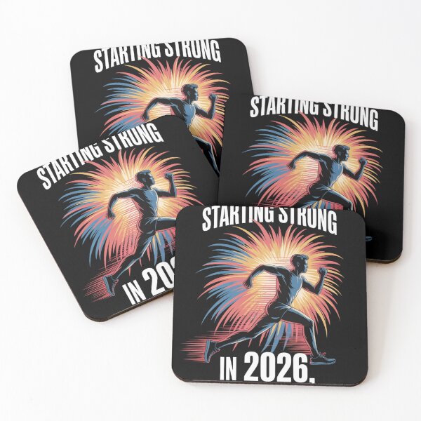 Item preview, Starting Strong in 2026 - Retro Runner New Year Motivation designed and sold by DarylWelsh2024.