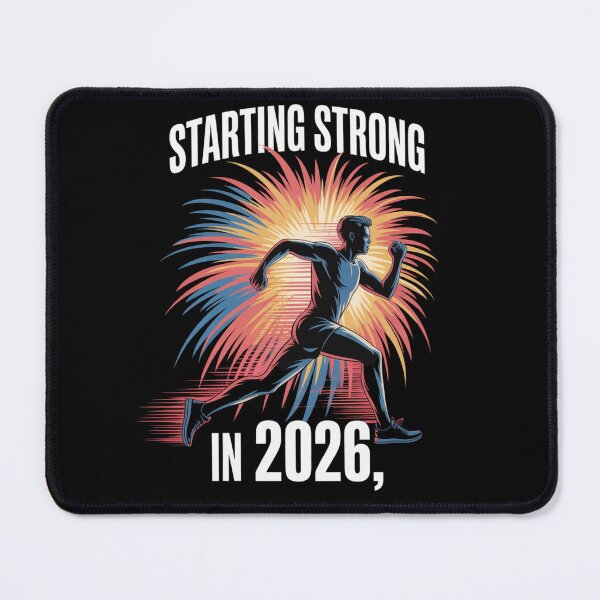 Item preview, Starting Strong in 2026 - Retro Runner New Year Motivation designed and sold by DarylWelsh2024.