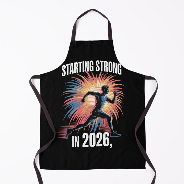 Item preview, Starting Strong in 2026 - Retro Runner New Year Motivation designed and sold by DarylWelsh2024.