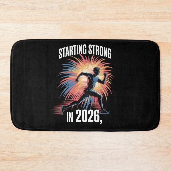 Item preview, Starting Strong in 2026 - Retro Runner New Year Motivation designed and sold by DarylWelsh2024.