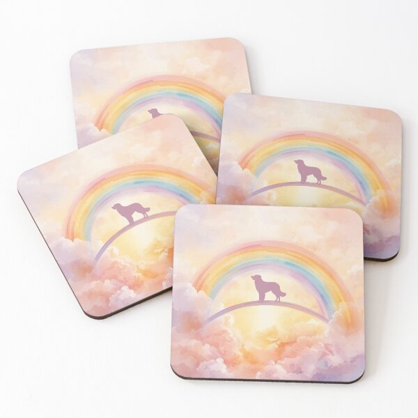 Item preview, Golden Retriever Memorial Rainbow Bridge Pet Loss Tribute Watercolor Dog Angel Heaven Remembrance Art designed and sold by Esterlane.