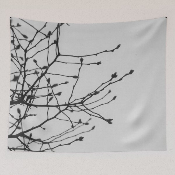 Item preview, Buds & Branches with Snow - Somber Abstract Nature Photograph designed and sold by Irene Estelle.