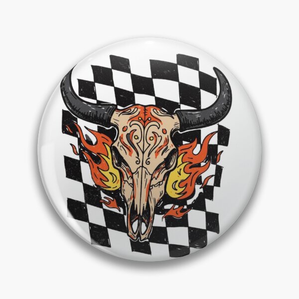 Item preview, Flaming Bull Skull Racing Design designed and sold by Oniyasha.