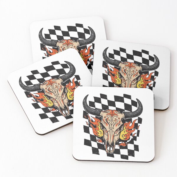 Item preview, Flaming Bull Skull Racing Design designed and sold by Oniyasha.