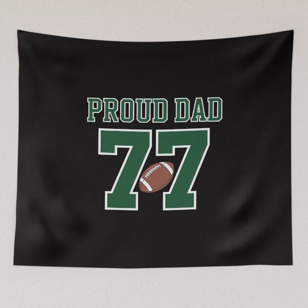 Item preview, Custom Proud Football Dad Number 77 G designed and sold by AnimeManga2D.