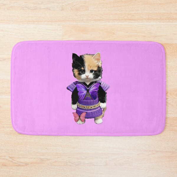 Item preview, Little Sammy The Calico Samurai Kitten Lavender  Pink designed and sold by ParisPoet.