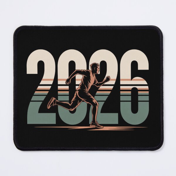 Item preview, 2026 Retro Runner - Vintage Sunset Stripe New Year Fitness designed and sold by DarylWelsh2024.