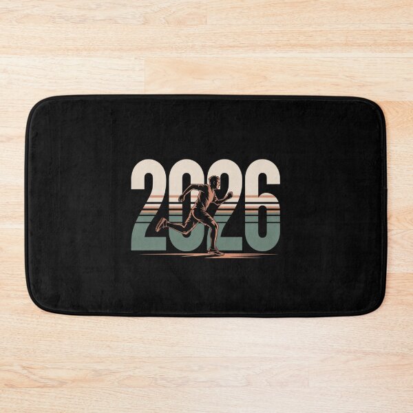 Item preview, 2026 Retro Runner - Vintage Sunset Stripe New Year Fitness designed and sold by DarylWelsh2024.