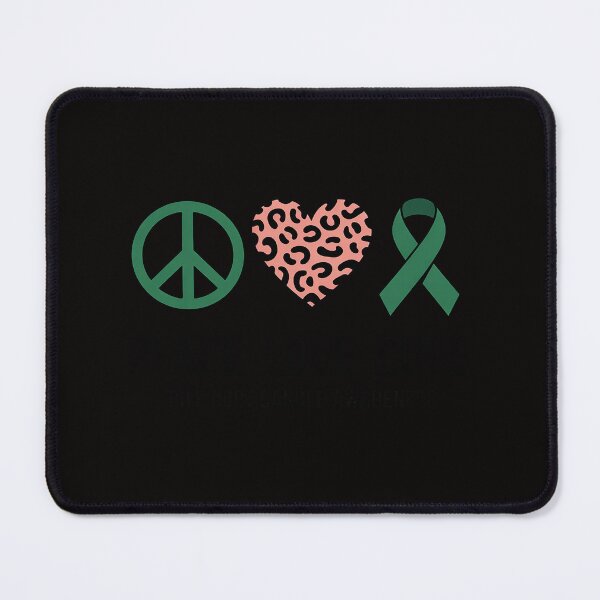 Item preview, Bile Duct Cancer Awareness Peace Love Leopard Heart Ribbon designed and sold by banbopbii.