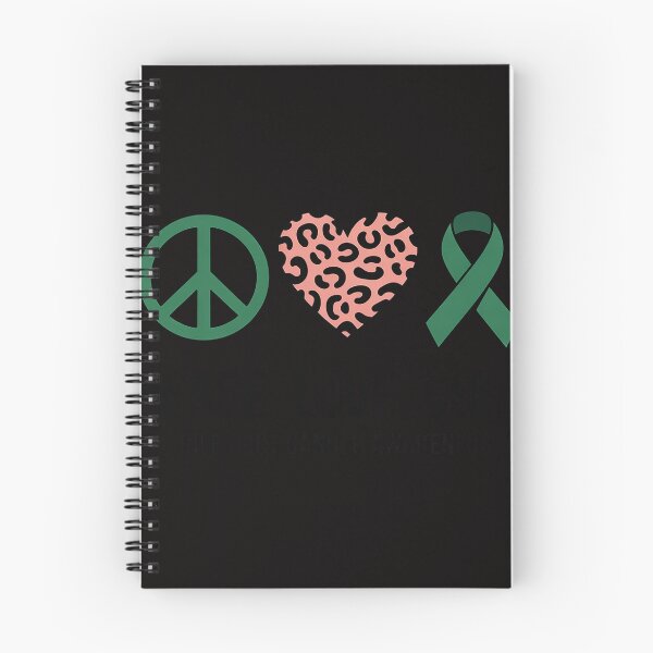 Item preview, Bile Duct Cancer Awareness Peace Love Leopard Heart Ribbon designed and sold by banbopbii.