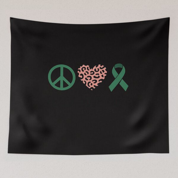 Item preview, Bile Duct Cancer Awareness Peace Love Leopard Heart Ribbon designed and sold by banbopbii.