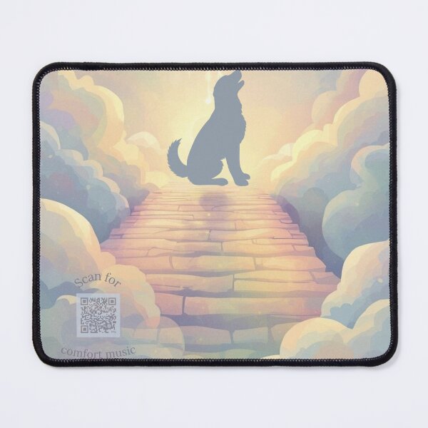 Item preview, Golden Retriever Memorial Guardian Angel Paws Rainbow Bridge QR Code Grief Playlist Pet Loss Tribute designed and sold by Esterlane.