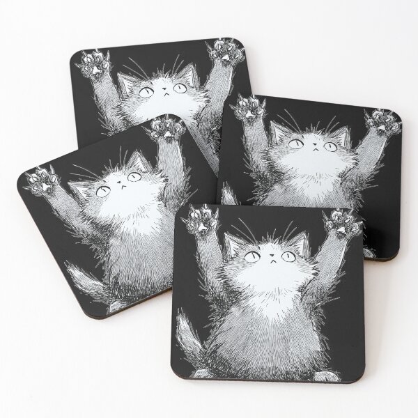 Item preview, Cute kitty cat sketch paws in the air like you just don't care designed and sold by voidcrow.