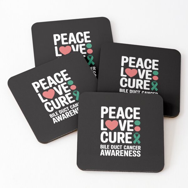 Item preview, Bile Duct Cancer Awareness Peace Love Cure designed and sold by AnimeManga2D.