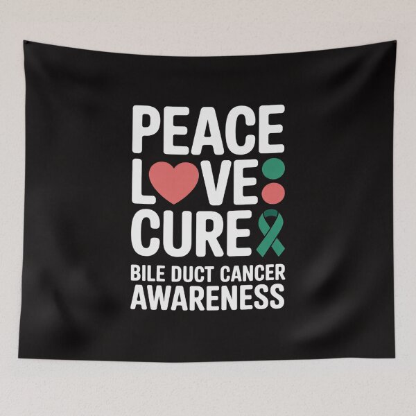 Item preview, Bile Duct Cancer Awareness Peace Love Cure designed and sold by AnimeManga2D.