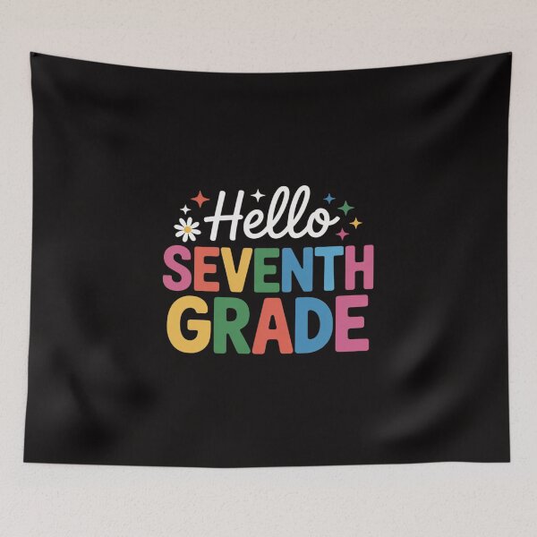 Item preview, First Day Of School Teacher Hello 7th Grade Groovy Flower designed and sold by banbopbii.