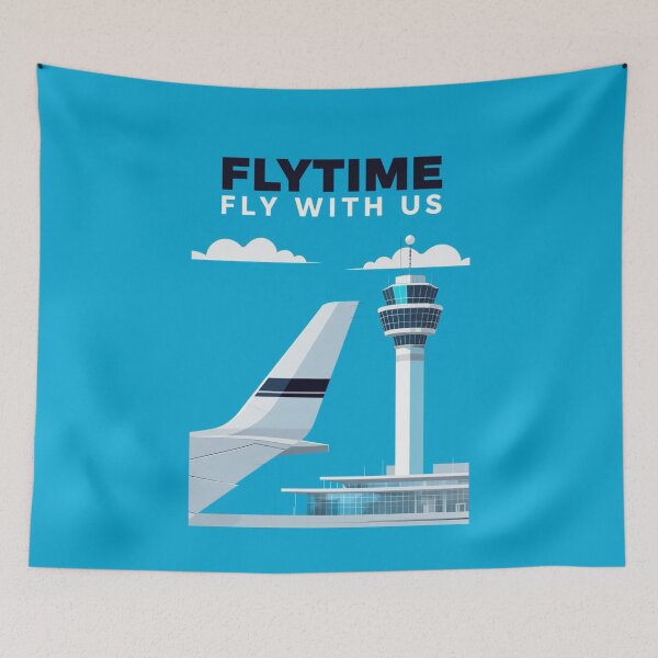 Item preview, Flytime poster: Fly with us at the airport designed and sold by Rue Market.