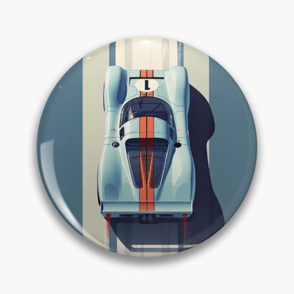 Artikelvorschau, Illustration des 917 Rennwagens von oben entworfen und verkauft von blackdogshop.