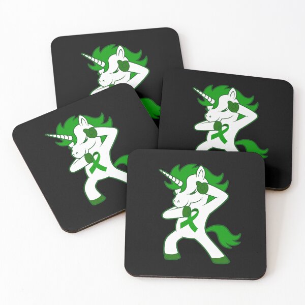 Item preview, Bile Duct Cancer Awareness Dabbing Unicorn Green Ribbon designed and sold by duolastgend.