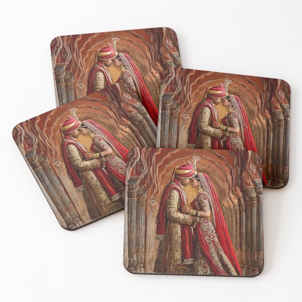 Item preview, Romantic Indian Couple in Traditional Attire designed and sold by Artessie.
