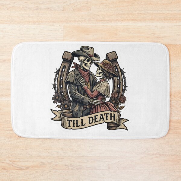 Item preview, Skeleton Cowboy Couple Gothic Western Valentine Till Death Romance designed and sold by StickyGuys.