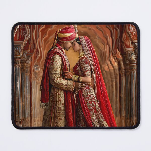 Item preview, Romantic Indian Couple in Traditional Attire designed and sold by Artessie.