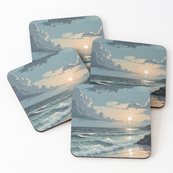 Item preview, Quiet Rain Over the Restless Sea designed and sold by HorizonHues.